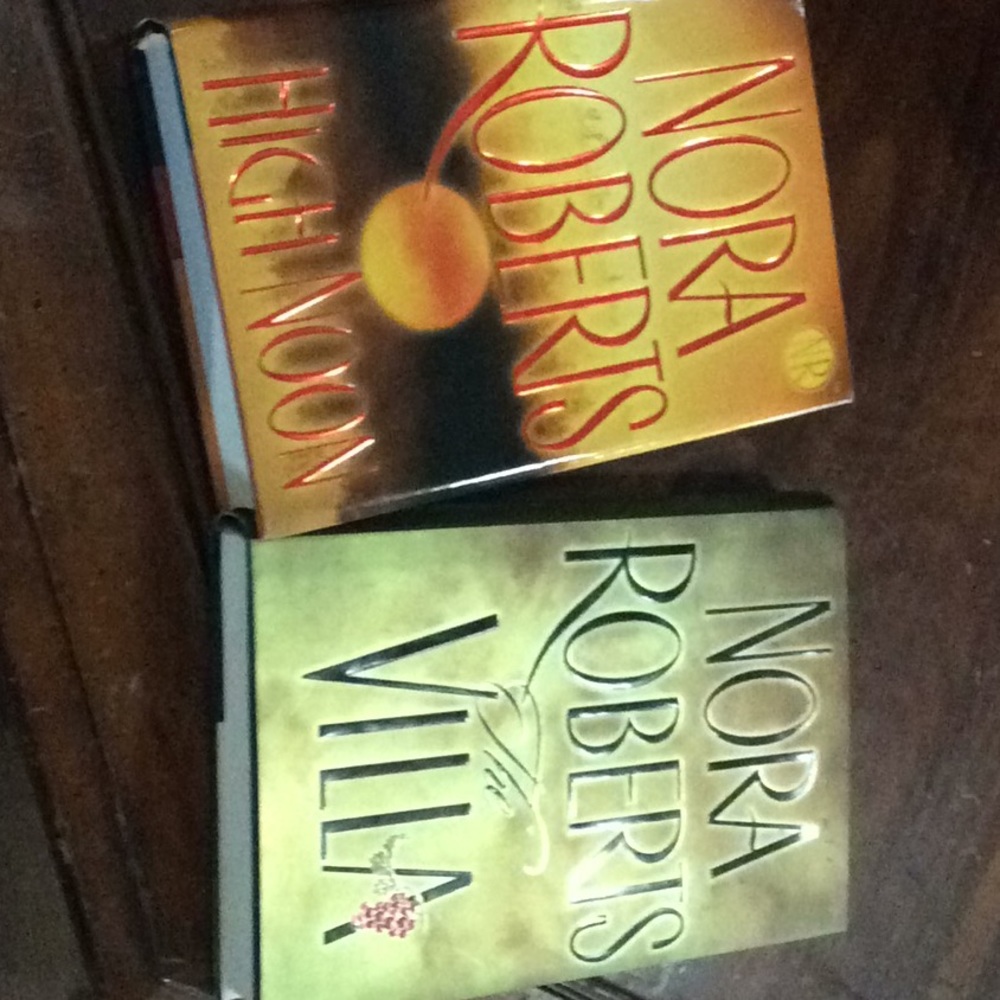 2 Nora Roberts hardbacks High Noon & The Villa